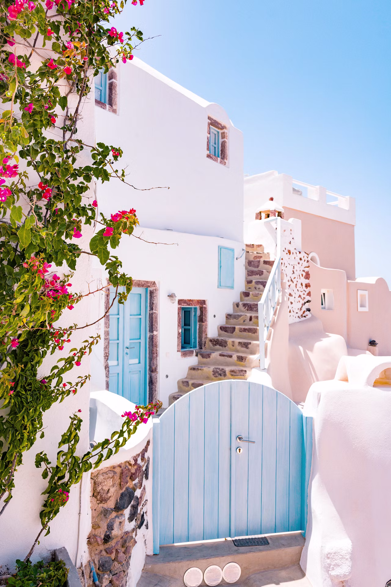 Italian coastal homes above the Mediterranean